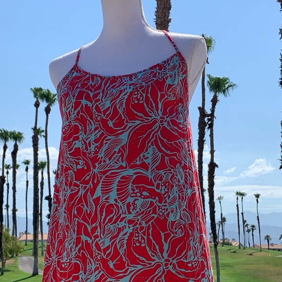 Escapada living Resort Wear Red  Maxi Dress medium - Picture 2 of 10
